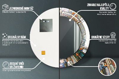Bedruckte Spiegel Abstraktes Buntglas