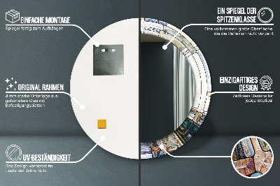 Bedruckte Spiegel Abstraktes Buntglas