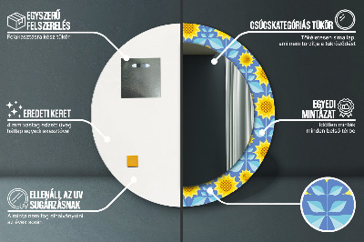 Dekorativer Spiegel Geometrische Sonnenblumen