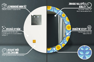 Dekorativer Spiegel Geometrische Sonnenblumen