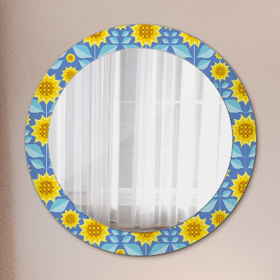 Dekorativer Spiegel Geometrische Sonnenblumen