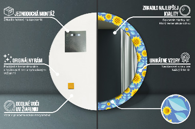 Dekorativer Spiegel Geometrische Sonnenblumen