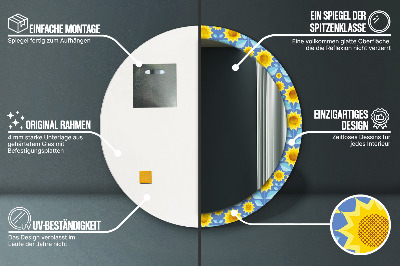 Dekorativer Spiegel Geometrische Sonnenblumen