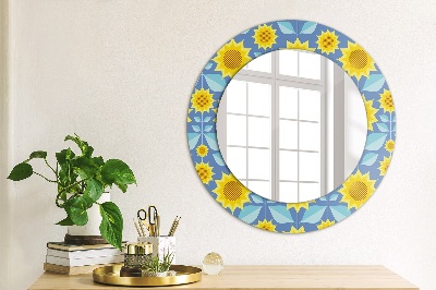 Dekorativer Spiegel Geometrische Sonnenblumen