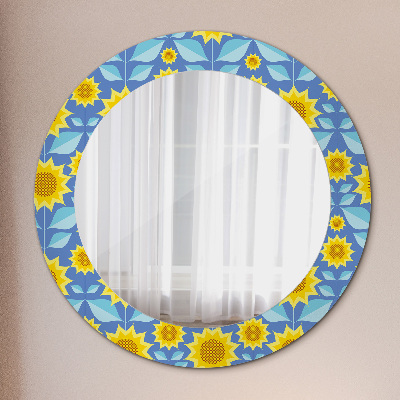 Dekorativer Spiegel Geometrische Sonnenblumen