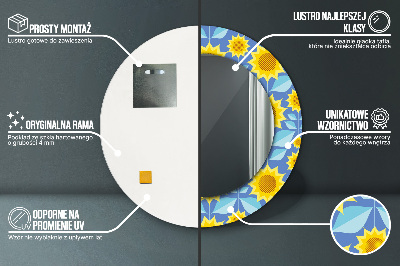 Dekorativer Spiegel Geometrische Sonnenblumen