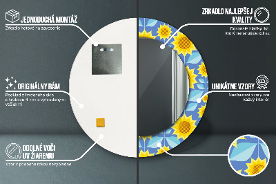 Dekorativer Spiegel Geometrische Sonnenblumen