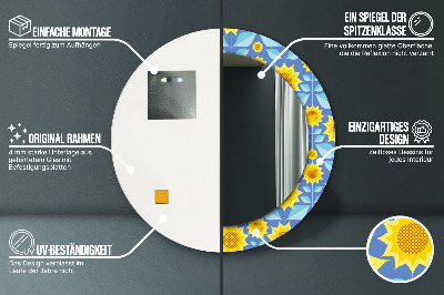 Dekorativer Spiegel Geometrische Sonnenblumen