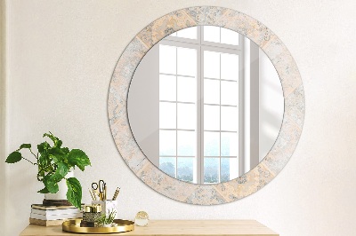 Spiegel mit Motivdruck Schäbiges Mosaik