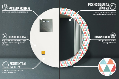 Spiegel mit Aufdruck Geometrisches Muster