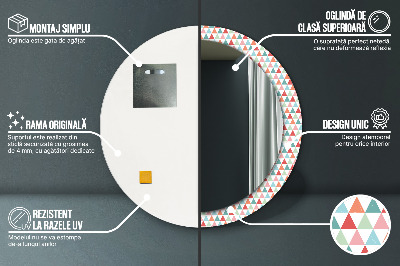 Spiegel mit Aufdruck Geometrisches Muster