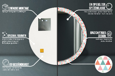 Spiegel mit Aufdruck Geometrisches Muster