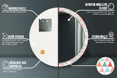 Spiegel mit Aufdruck Geometrisches Muster