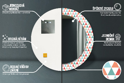 Spiegel mit Aufdruck Geometrisches Muster