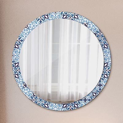 Bedruckter Spiegel Blaues arabisches Muster