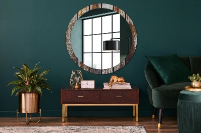Bedruckte Spiegel Dunkles Vintage-Holz