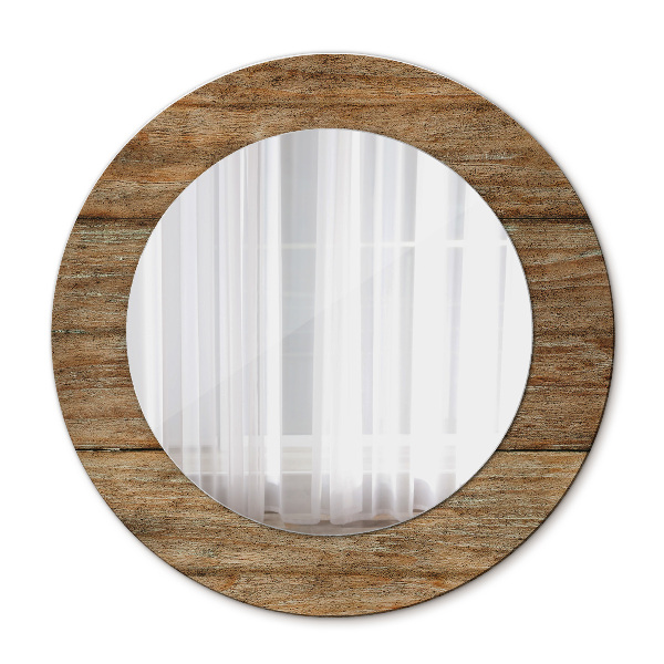 Bedruckter Spiegel Altes Holz