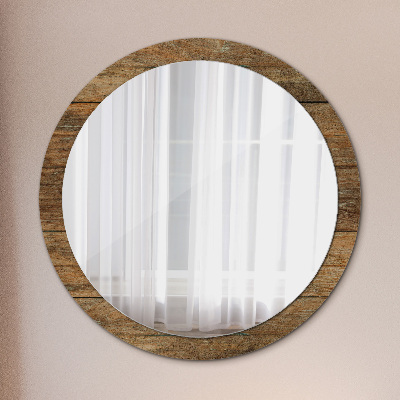 Bedruckter Spiegel Altes Holz