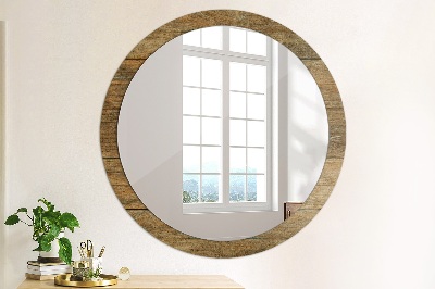 Bedruckter Spiegel Altes Holz