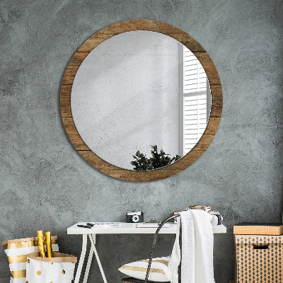 Bedruckter Spiegel Altes Holz