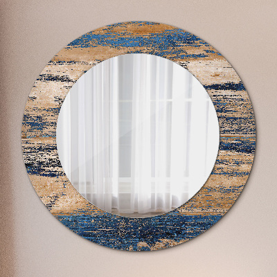 Spiegel mit Aufdruck Abstraktes Holz