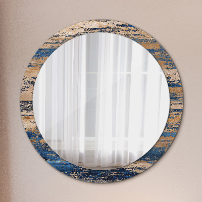 Spiegel mit Aufdruck Abstraktes Holz