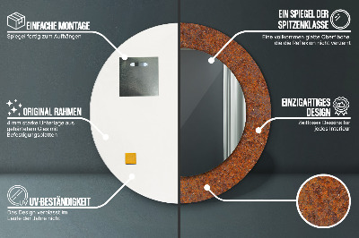 Dekorativer Spiegel Rostiges Metall