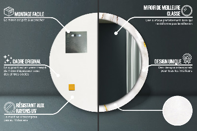 Spiegel mit Motivdruck Glänzender Marmor
