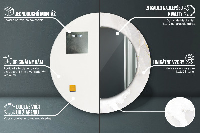 Spiegel mit Motivdruck Glänzender Marmor