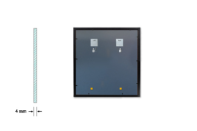 Rechteckiger spiegel mit schwarzem rahmen MDF