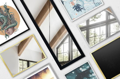 Standspiegel mit schwarzem Rahmen 36x156 cm