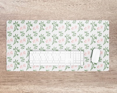 Schreibtisch matte Bambus und Blumen