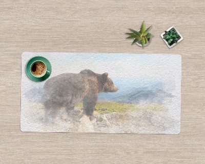 Schreibtisch unterlegmatte Aquarellbär