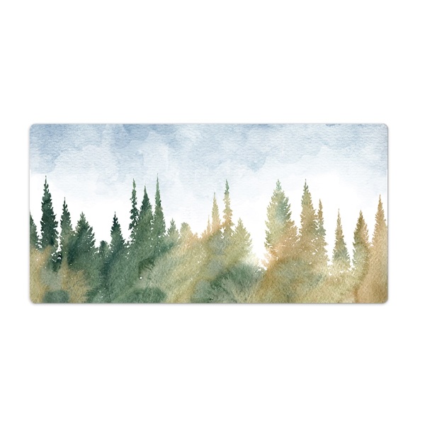 Schreibtischunterlage Waldlandschaft Aquarell