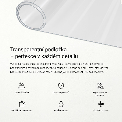 Transparente schreibtischunterlage Universal