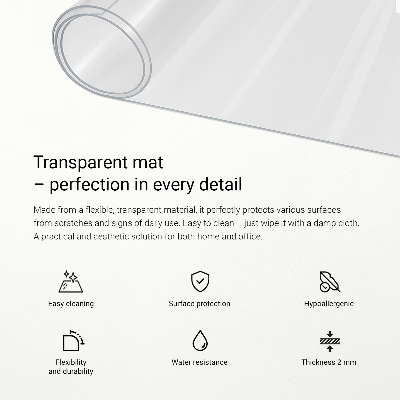 Transparente schreibtischunterlage Universal