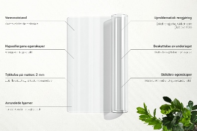 Transparente schreibtischunterlage Universal