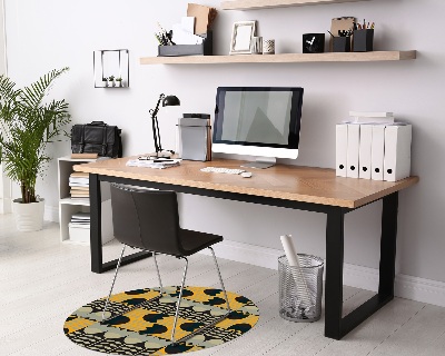 Teppich für bürostuhl Tulpen-Stickmuster
