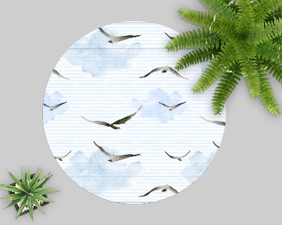 Bürostuhlunterlage runden Vögel am blauen Himmel