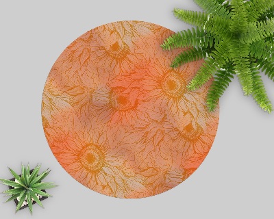 Schutzmatte für bürostuhl runden Sonnenblumenblüten