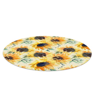 Bürostuhlunterlage Goldene Sonnenblumen