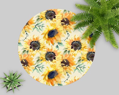 Bürostuhlunterlage Goldene Sonnenblumen
