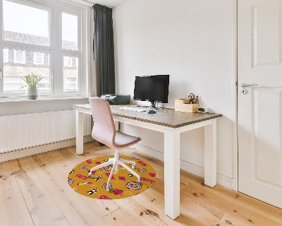 Schutzmatte für bürostuhl Mädchenhaftes Gekritzel