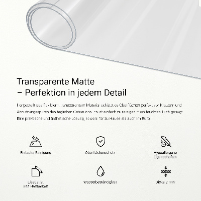 Transparente Schutzmatte Universal