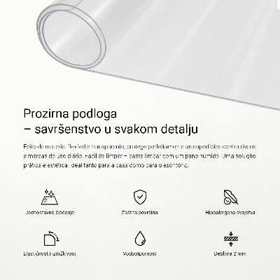 Transparente Schutzmatte Universal