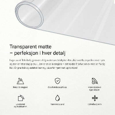 Transparente Schutzmatte Universal