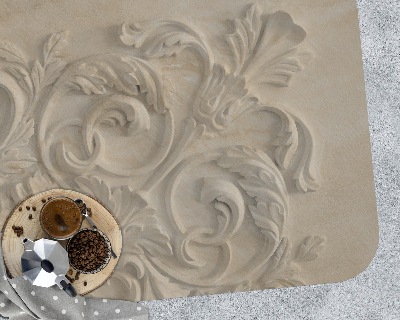 Bodenschutzmatte bürostuhl Blätter im Sand