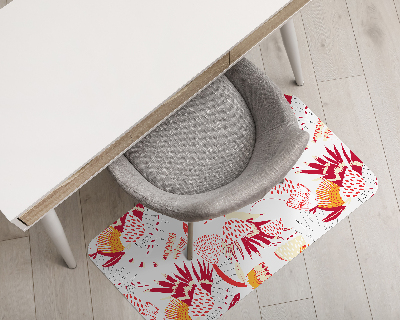 Bodenschutzmatte für bürostuhl Rote Blumenmuster