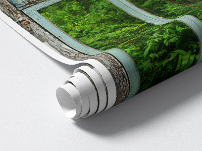 Wandtattoo Fensterblick 68x100 Tropenfenster.