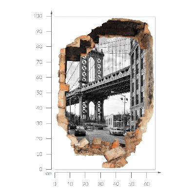 3D Loch Aufkleber 66x100 Stadtlandschaft